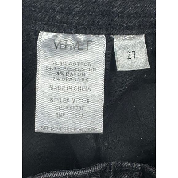 Vervet Women's Button Fly Skinny Black Stretch Denim Jeans - Size 27x29.5 - Picture 4 of 4